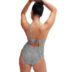 Asymmetric Printed Shaping Badedrakt 48