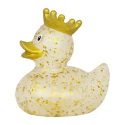 Badeand Glitter med krone | Gull
