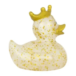 Badeand Glitter med krone | Gull
