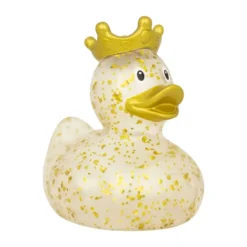 Badeand Glitter med krone | Gull