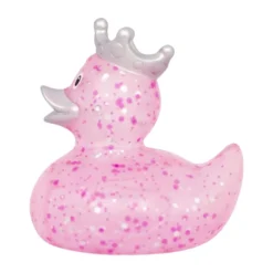 Badeand Glitter med krone | Rosa