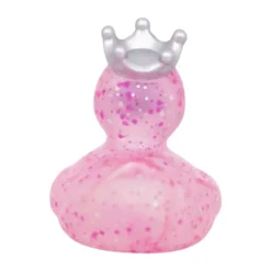 Badeand Glitter med krone | Rosa