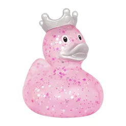Badeand Glitter med krone | Rosa