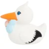 Badeand Stork med Baby