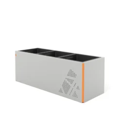 Blomsterkasse i perforert metall 124 cm