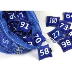 Erteposer tallsett 0-100 i nettingpose
