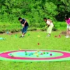 Gigantisk mål til kasteleker og golf