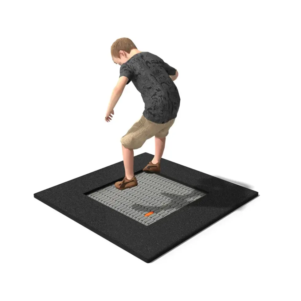 Nedfelt trampoline Buglo 136x136 cm