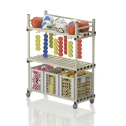 Oppbevaringshylle med kroker | Beige