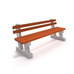 Parkbenk med rygg 2 m