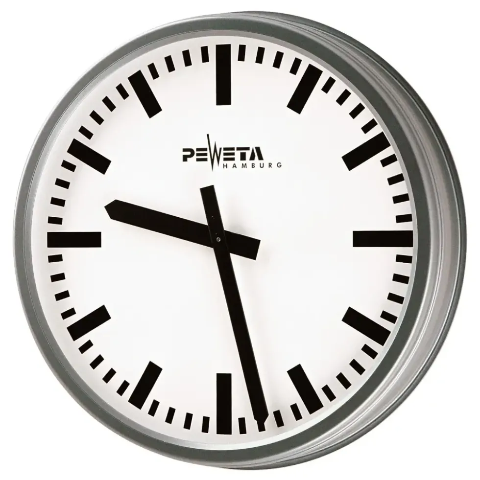 Peweta radiostyrt veggklokke Ballsikker