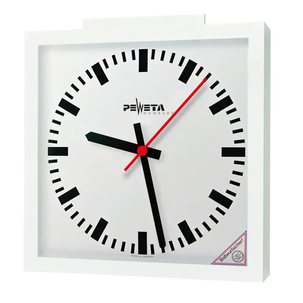 Peweta radiostyrt veggklokke 50x50
