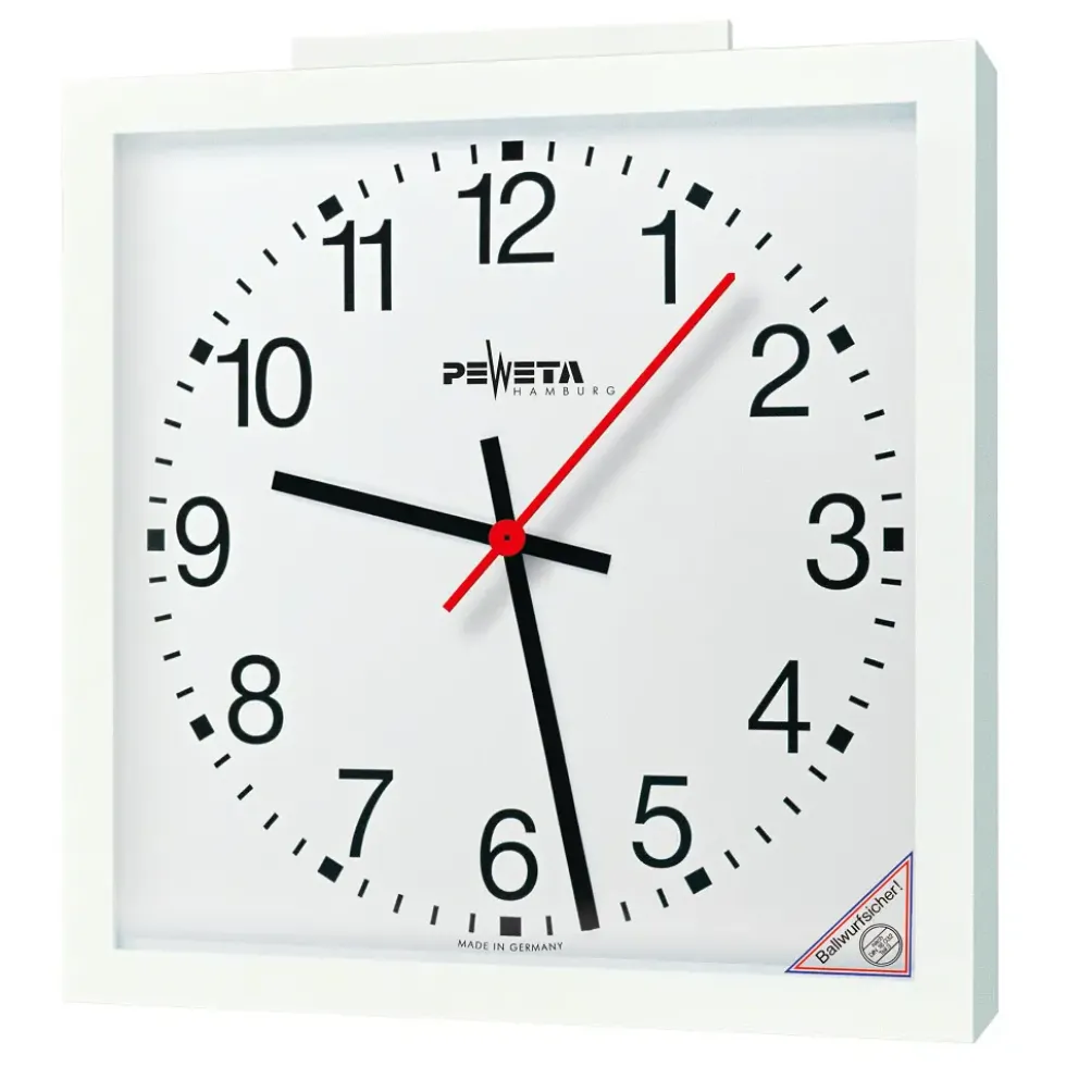 Peweta radiostyrt veggklokke 50x50