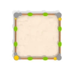 Sandkasse 2,71 x 2,71 m