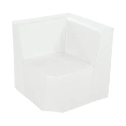 Skumstol hjørne – H: 32 cm - Hvit