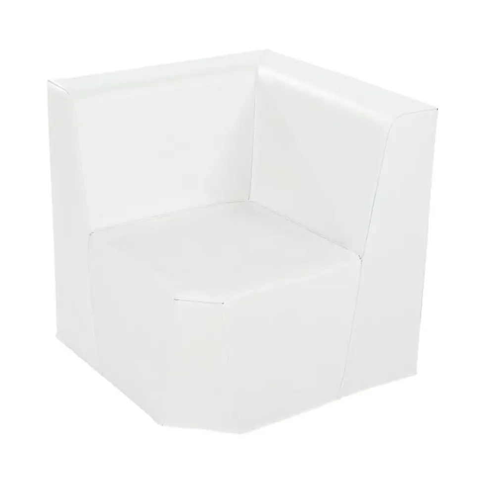 Skumstol hjørne – H: 32 cm - Hvit