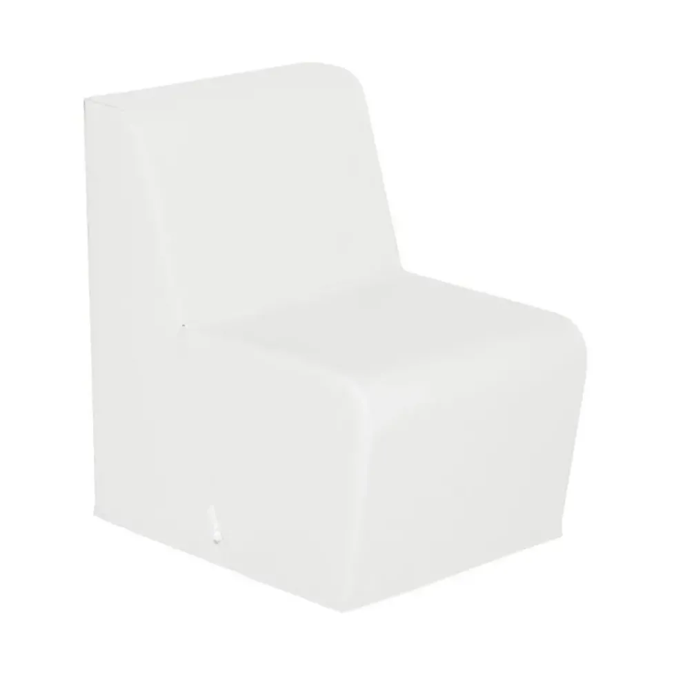 Skumstol rett – H: 40 cm - Hvit