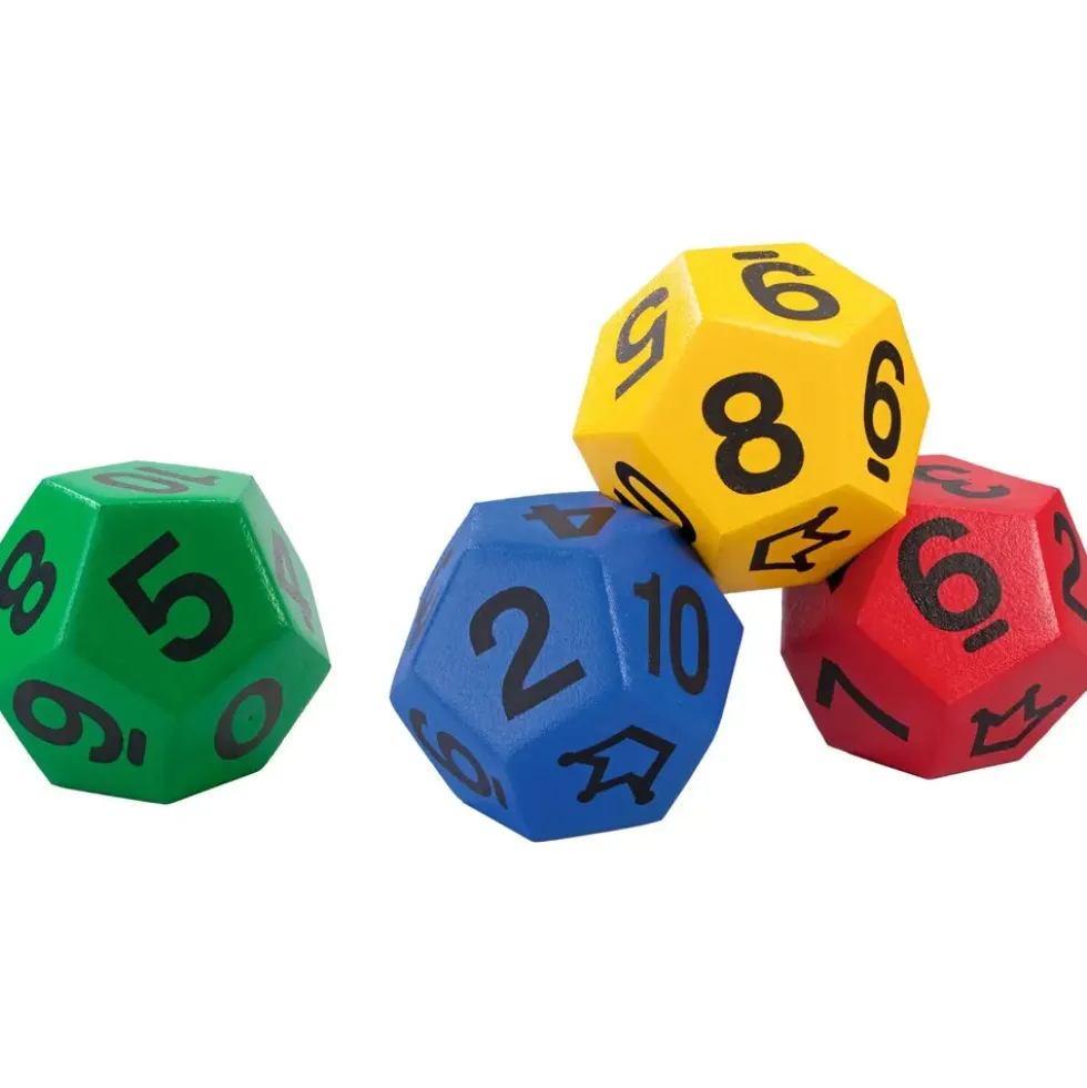 Terning 12-sidet med tall og joker
