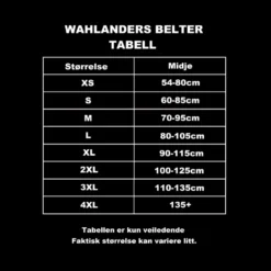 Wahlander styrkeløftbelte IPF str M